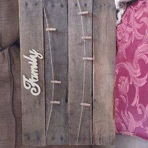 Family picture hanger barnwood sign